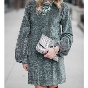 Leith Silver Sparkly Dress